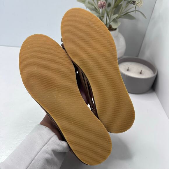 Nisolo Huarache Leather Sandal Slip On Leather Almond Women 7 NWOB Anthropologie - Picture 8 of 9